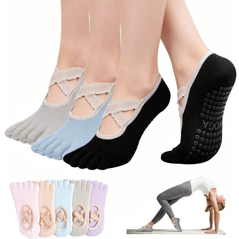 No Show Sock Women - Ladies Non-Slip Pilates Socks Woman Lace