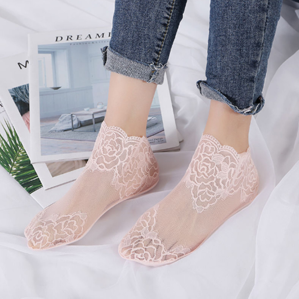 woman Lace rose thin socks Loa - Invisibility Sock Loafer review and price