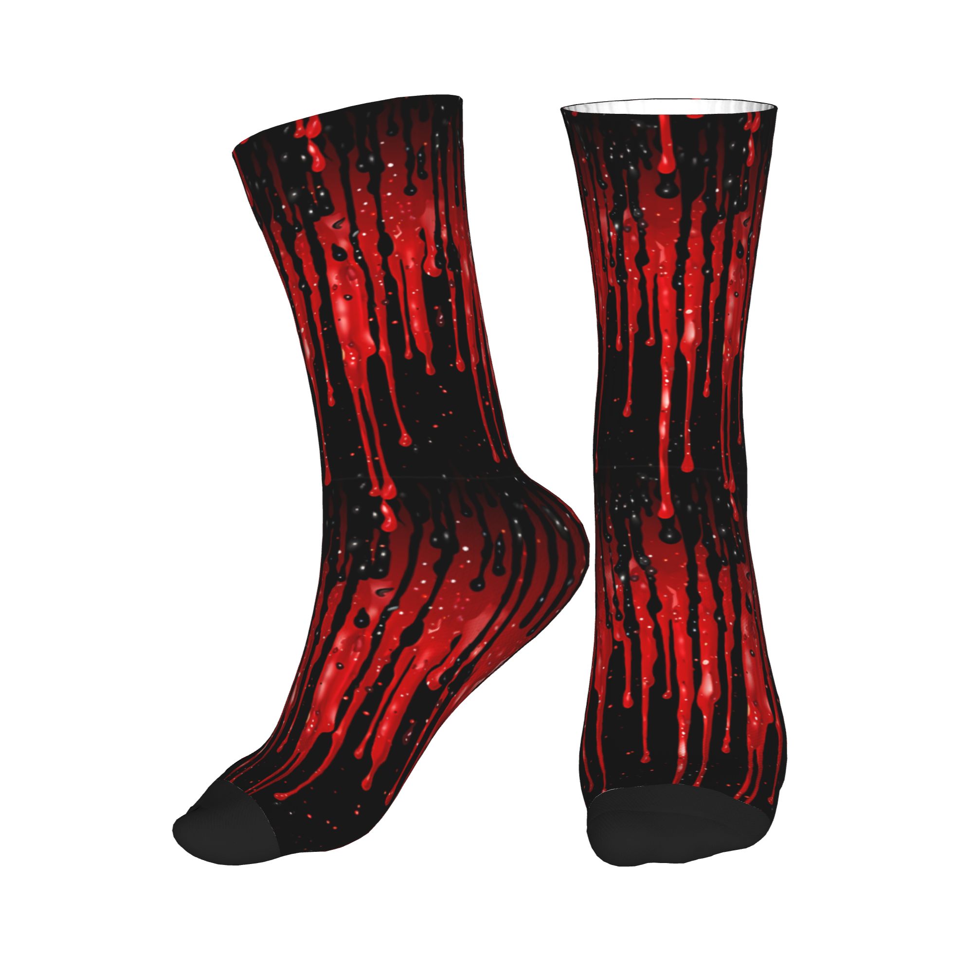 Dripping Red Liquid Pattern  M - Dress Sock Men review and price