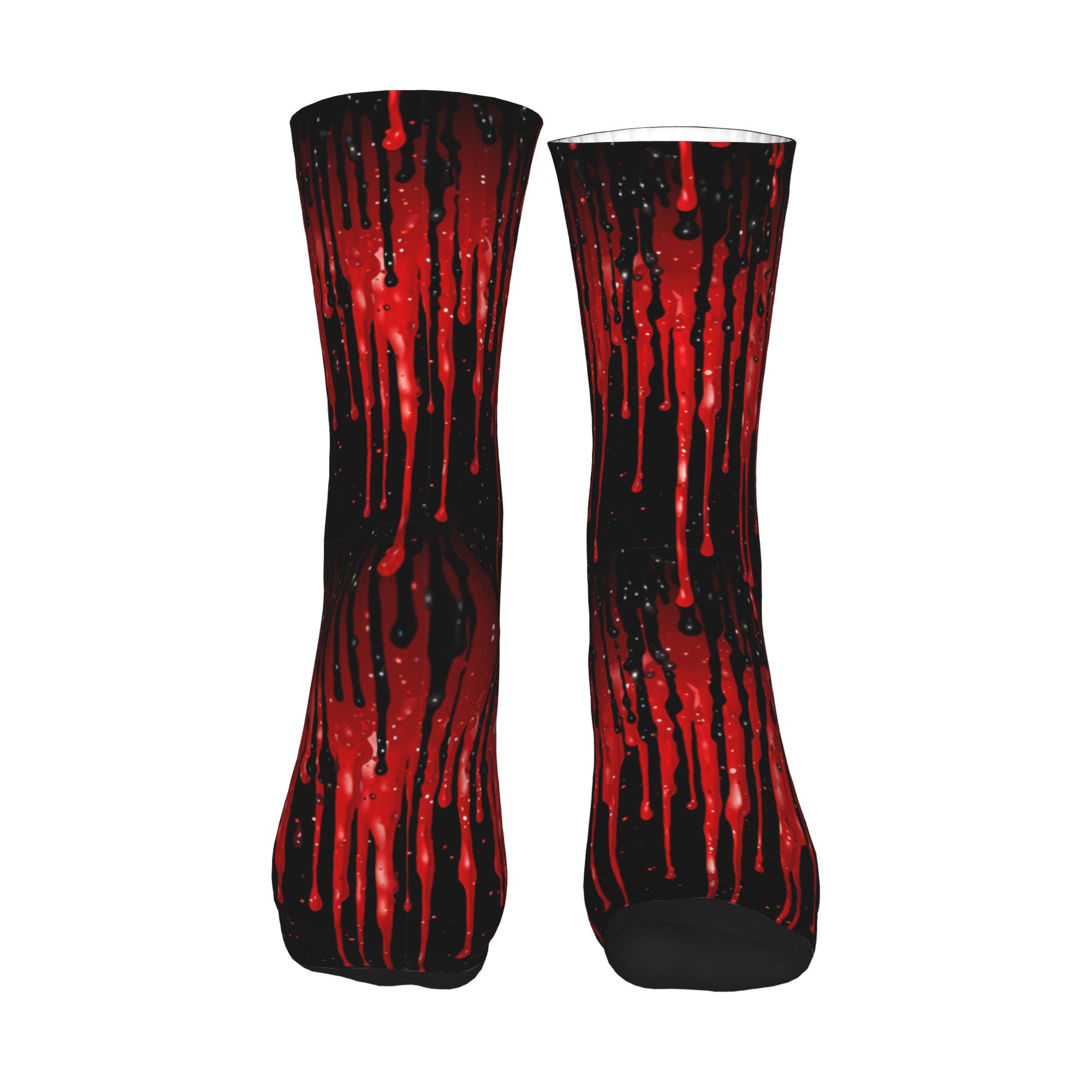 Dripping Red Liquid Pattern  M - Dress Sock Men review and price