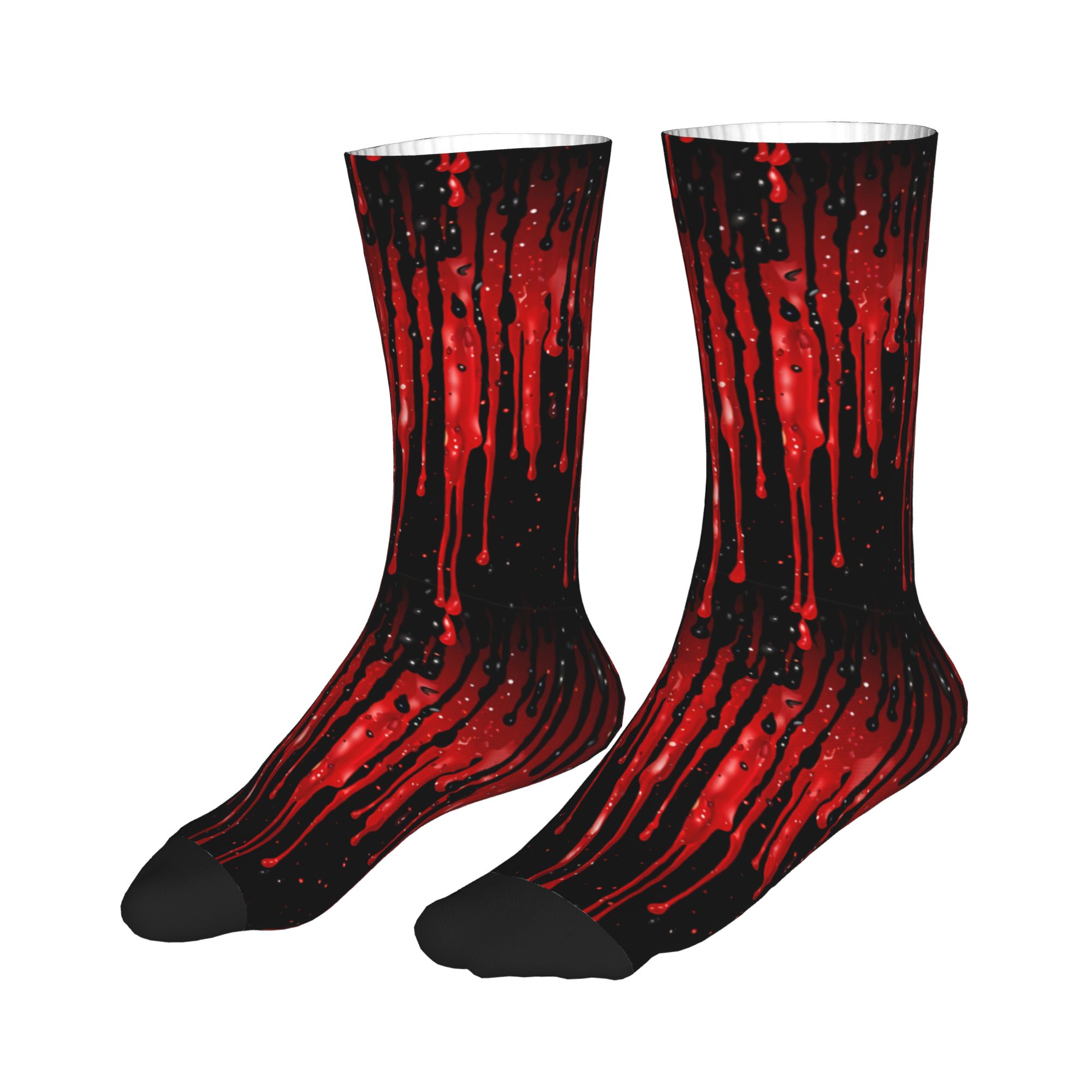 Dripping Red Liquid Pattern  M - Dress Sock Men review and price