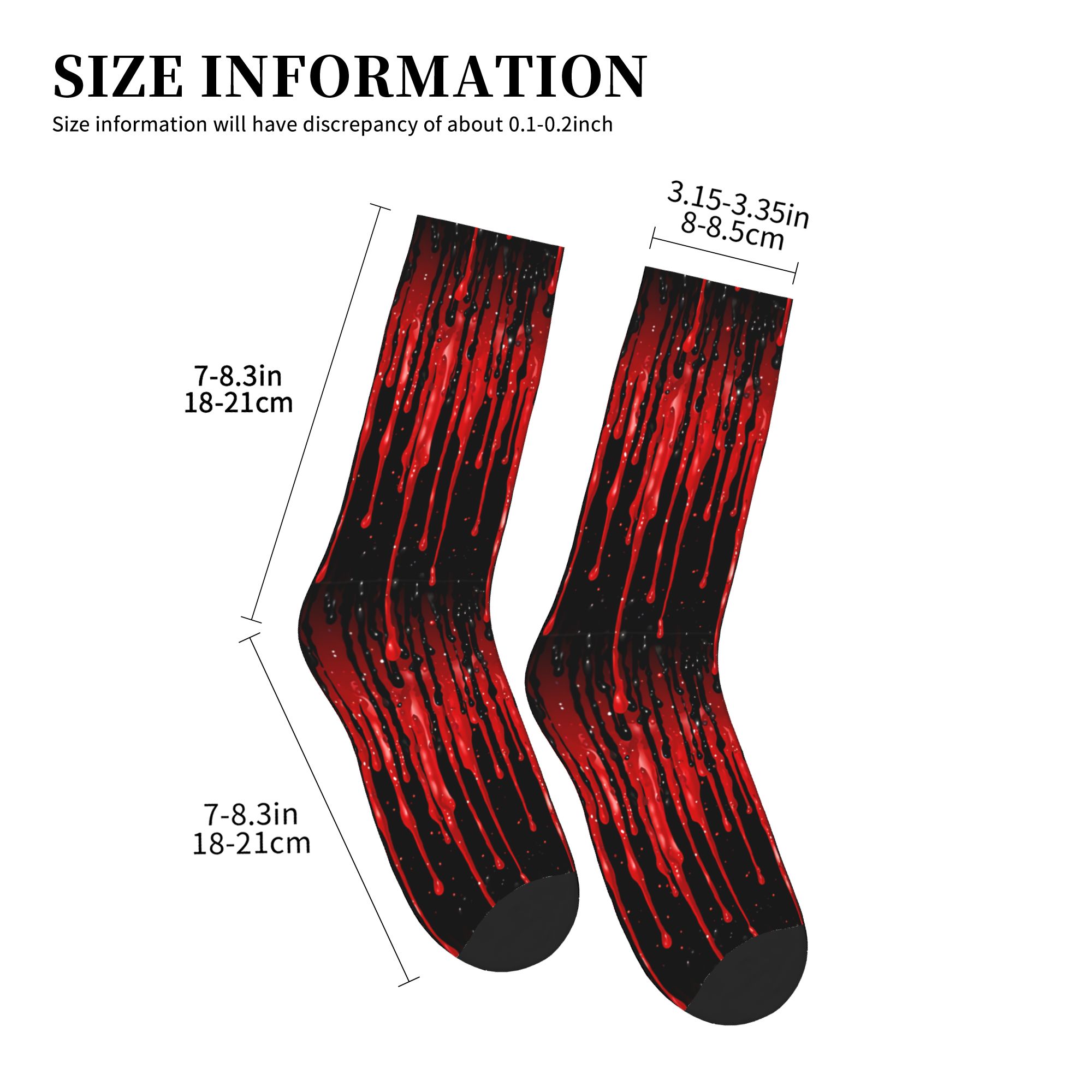 Dripping Red Liquid Pattern  M - Dress Sock Men review and price