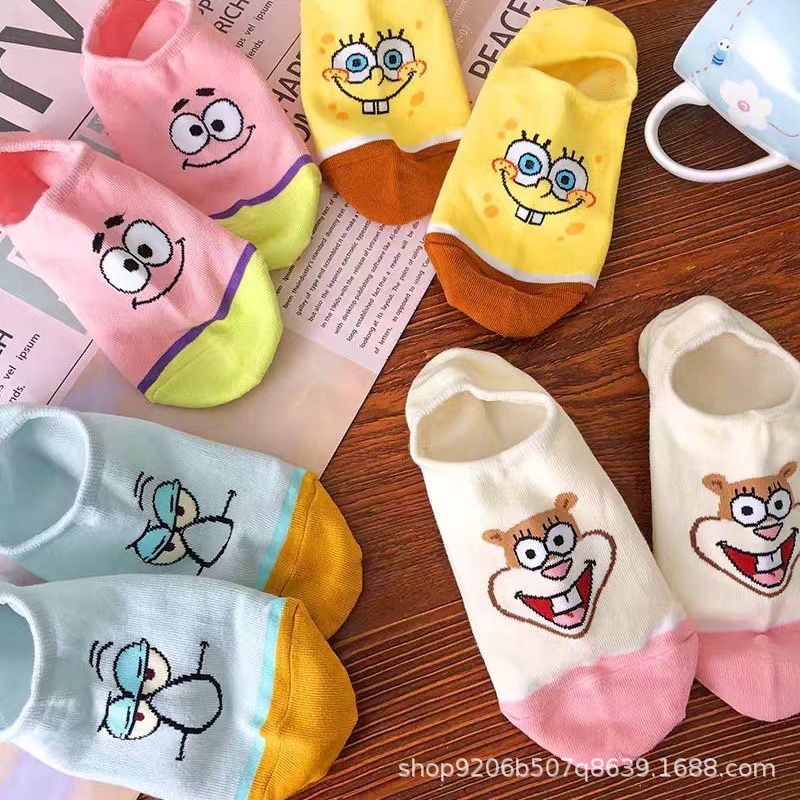 4PCS Hot Cute SpongeBob Square - Invisibility Sock Loafer review and price
