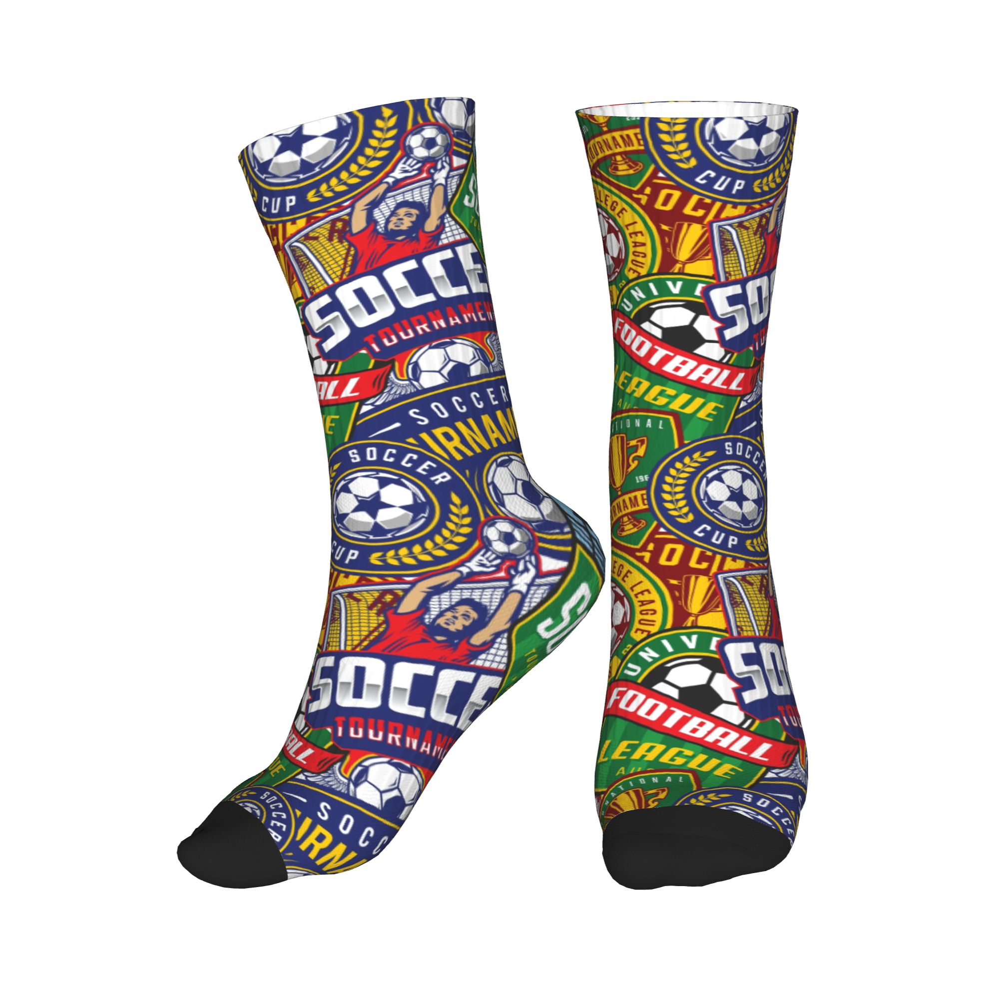 Retro Soccer Badge Green Red S - Dress Sock Men review and price