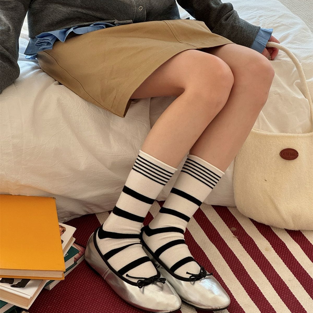 SP&CITY Korean Winter Striped  - Silk Sock Bamboo review and price